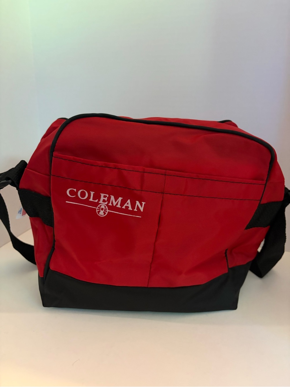 Coleman 30 Can + Soft Shell Cooler Lunchbox Red/Black Bag with Logo